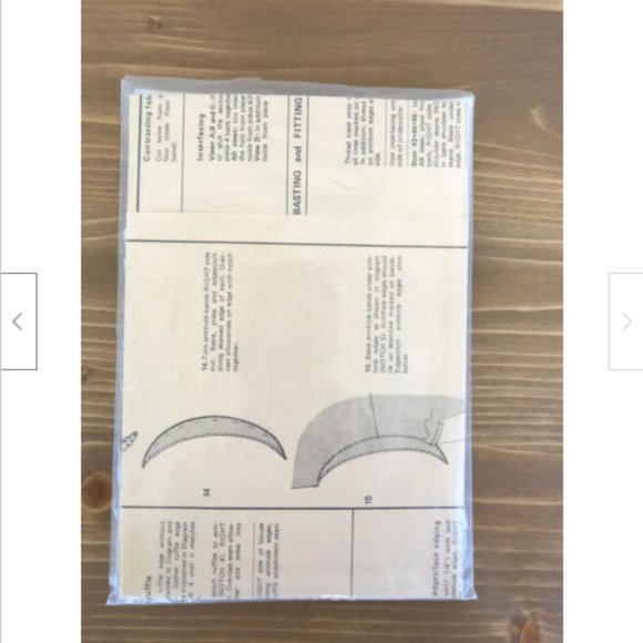 Vtg Burda #7885 Ladies Blouse Sewing Pattern Size 10-12 (36-38) Short Cap Sleeve - Picture 3 of 3